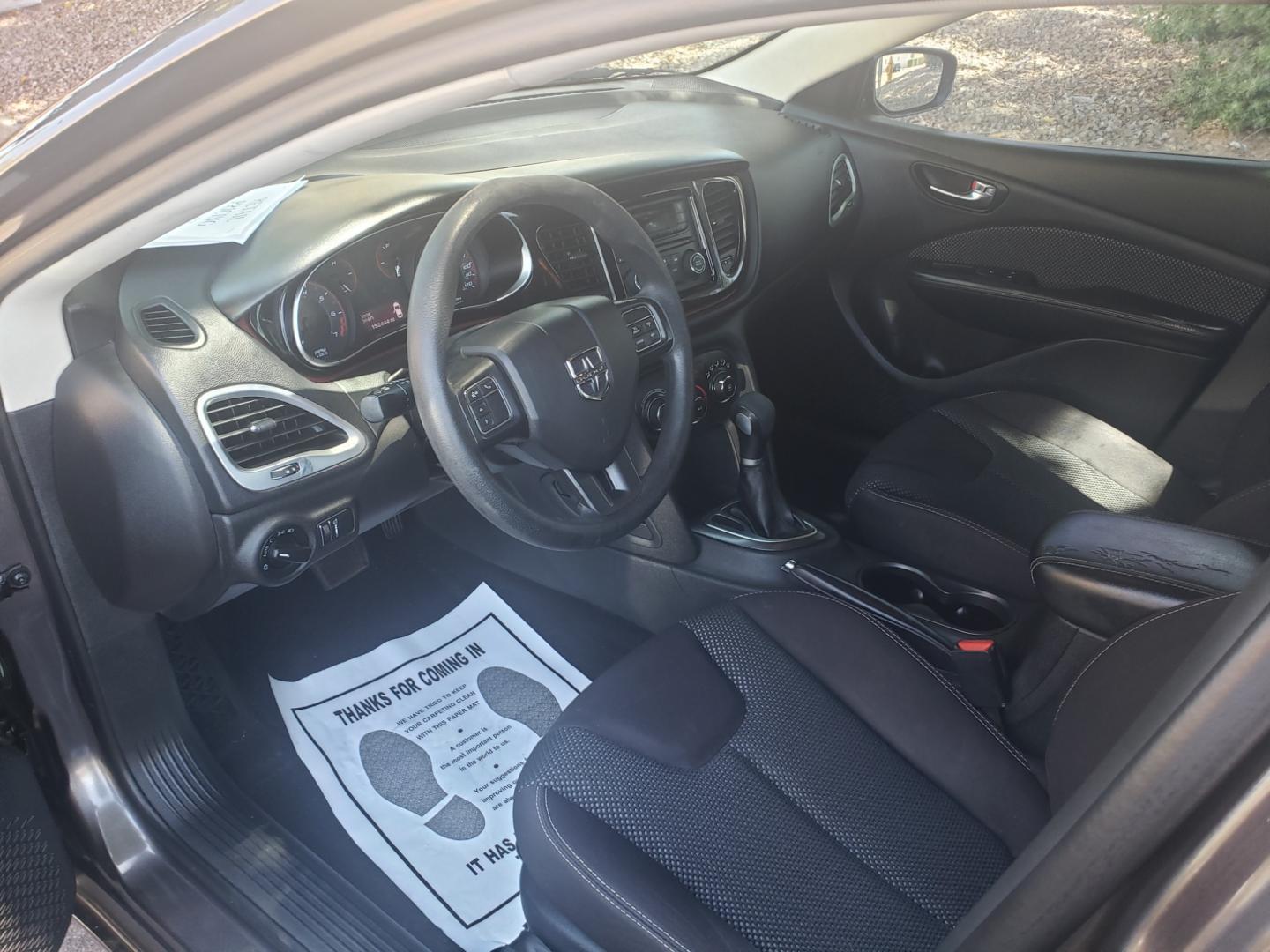 2015 /gray and black Dodge Dart SXT (1C3CDFBB5FD) with an 2.4L L4 DOHC 16V engine, 4-Speed Automatic transmission, located at 323 E Dunlap Ave., Phoenix, AZ, 85020, (602) 331-9000, 33.567677, -112.069000 - 2015 Dodge Dart,...... A Real Must See!!.... No accidents, Power everything, Ice cold ac, Clean Gray and Black interior with Black cloth seats in near perfect condition, power windows, power door locks, Stereo/CD Player, Phone sync, Bluetooth, clean Arizona title, Runs and Drives Excellent. Very cle - Photo#9